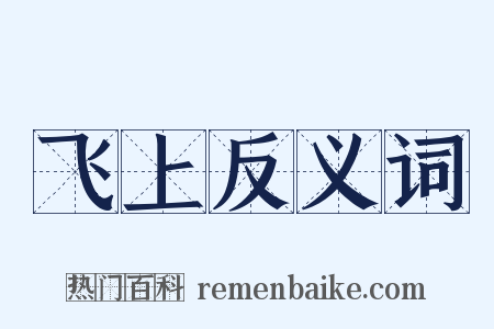 飞上反义词是什么意思的图片